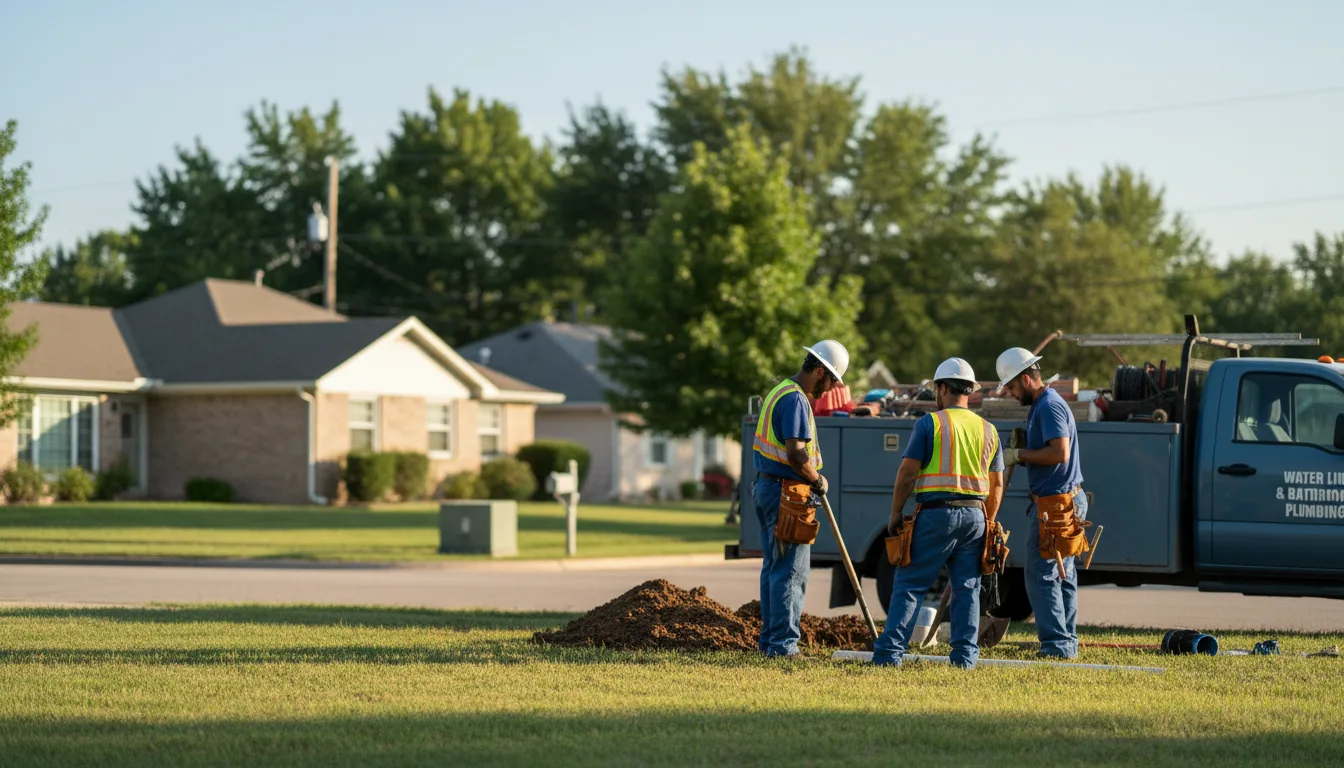 Residential water line and bathroom plumbing service in Midway, KY